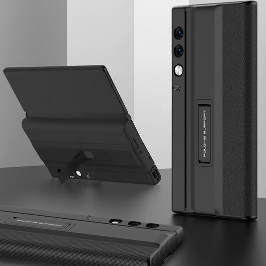 For Honor V Purse GKK Full Coverage Folding Leather Phone Case with Holder(Black) by GKK