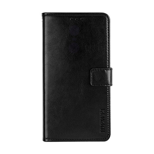 For Motorola Moto E6s 2020 idewei Crazy Horse Texture Horizontal Flip Leather Case with Holder & Card Slots & Wallet(Black) - Motorola Cases by idewei | Online Shopping UK | buy2fix