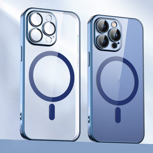 For iPhone 15 Pro TOTUDESIGN PC-3 Series MagSafe Electroplating TPU Phone Case(Blue) by TOTUDESIGN