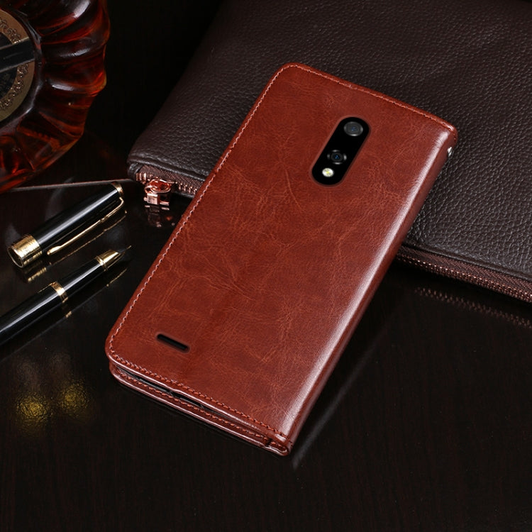 For Ulefone Note 8P idewei Crazy Horse Texture Horizontal Flip Leather Case with Holder & Card Slots & Wallet(Dark Blue) - Ulefone Cases by idewei | Online Shopping UK | buy2fix