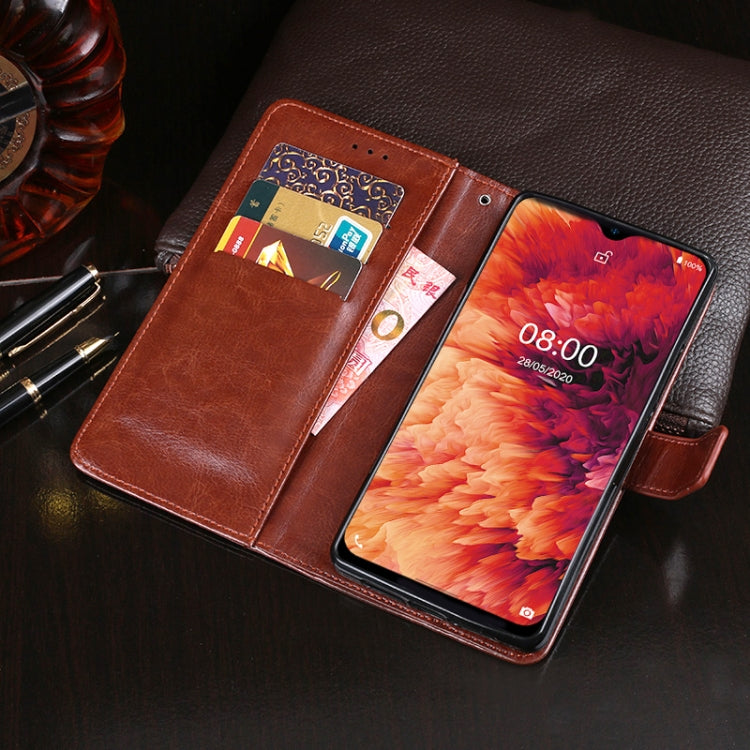 For Ulefone Note 8P idewei Crazy Horse Texture Horizontal Flip Leather Case with Holder & Card Slots & Wallet(Dark Blue) - Ulefone Cases by idewei | Online Shopping UK | buy2fix