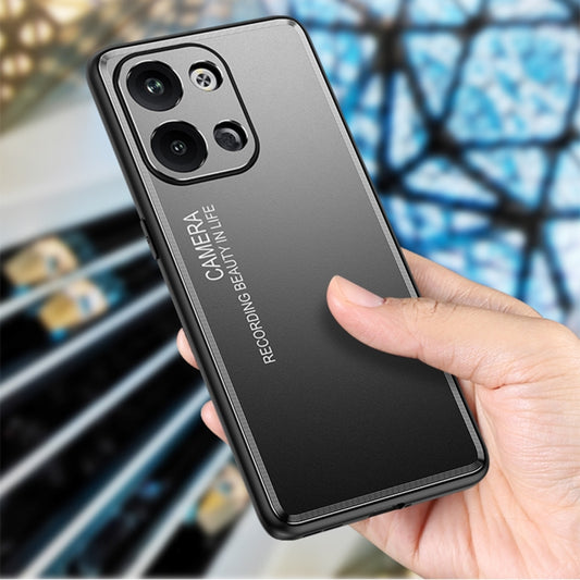 For Xiaomi Redmi Note 13 5G Frosted Metal Phone Case(Blue) by buy2fix