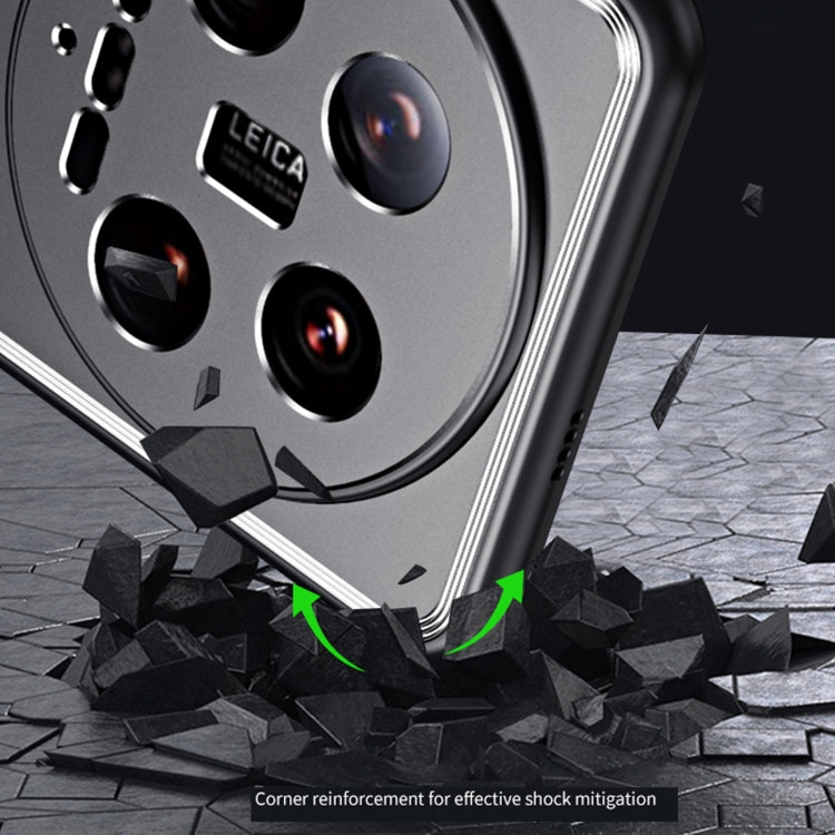 For Xiaomi 14 Ultra Frosted Metal Phone Case(Black) by buy2fix