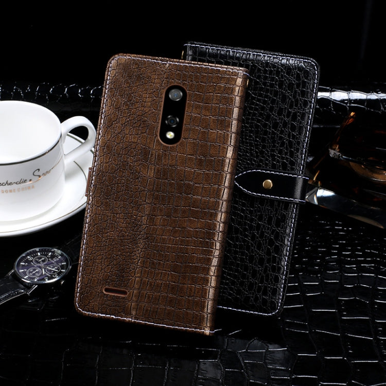 For Ulefone Note 8P idewei Crocodile Texture Horizontal Flip Leather Case with Holder & Card Slots & Wallet(Black) - Ulefone Cases by buy2fix | Online Shopping UK | buy2fix