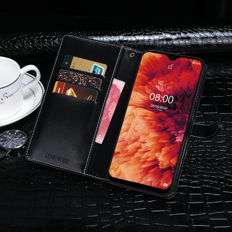 For Ulefone Note 8P idewei Crocodile Texture Horizontal Flip Leather Case with Holder & Card Slots & Wallet(Black) - Ulefone Cases by buy2fix | Online Shopping UK | buy2fix