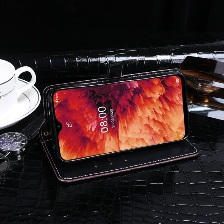 For Ulefone Note 8P idewei Crocodile Texture Horizontal Flip Leather Case with Holder & Card Slots & Wallet(Black) - Ulefone Cases by buy2fix | Online Shopping UK | buy2fix