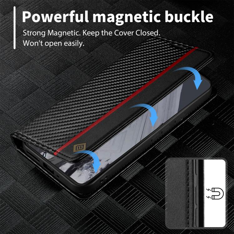For Google Pixel 10 / 10 Pro LC.IMEEKE Carbon Fiber Leather Phone Case(Vertical Black) - Google Cases by LC.IMEEKE | Online Shopping UK | buy2fix