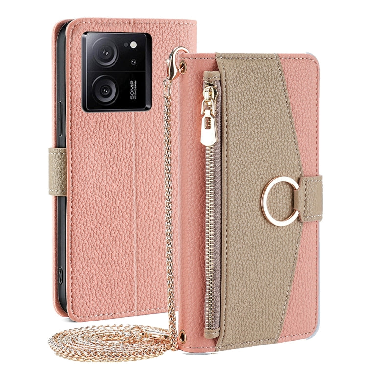 For Xiaomi Redmi K60 Ultra Crossbody Litchi Texture Leather Phone Case(Pink) - Xiaomi Cases by buy2fix | Online Shopping UK | buy2fix