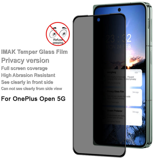 For OPPO Find N3 5G / OnePlus Open imak HD Full Screen Anti-spy Tempered Glass Protective Film by imak
