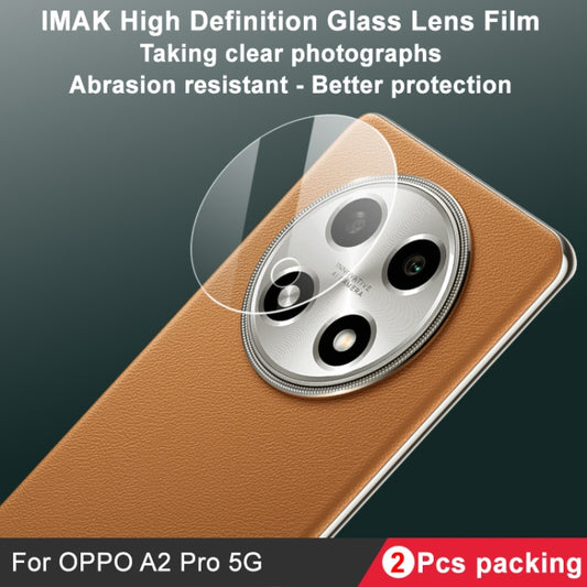 For OPPO A2 Pro 5G 2 PCS/Set IMAK HD Glass Rear Camera Lens Film by imak