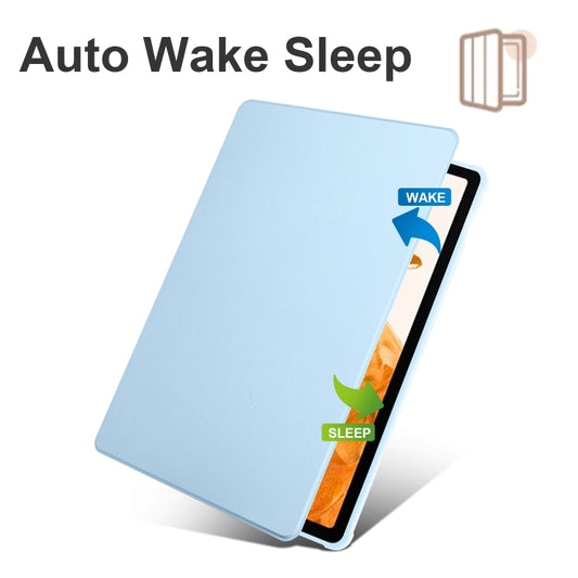 For Samsung Galaxy Tab S10+ / S9+ Acrylic 360 Degree Rotation Holder Tablet Leather Case(Ice Blue) by buy2fix