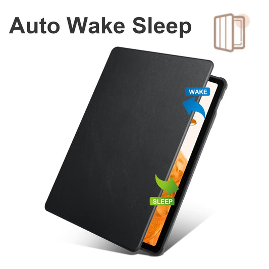 For Samsung Galaxy Tab S10+ / S9+ Acrylic 360 Degree Rotation Holder Tablet Leather Case(Black) by buy2fix