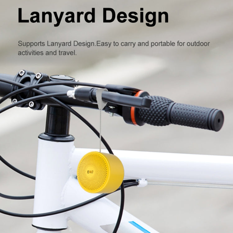 EWA A124 Portable Mini TWS Bluetooth Speaker Outdoor IPX5 Waterproof Subwoofer(Yellow) by EWA