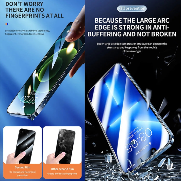 For iPhone 12 Pro / 12 Anti-peeping Fast Attach Dust-proof Anti-static Tempered Glass Film - iPhone 12 / 12 Pro Tempered Glass by buy2fix | Online Shopping UK | buy2fix