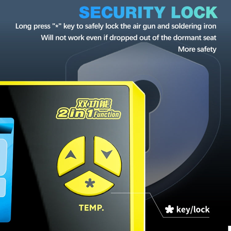 Mechanic 861DS 2 in 1 Dual Function Hot Air Gun Electric Soldering Iron Rework Station, Plug:US by MECHANIC