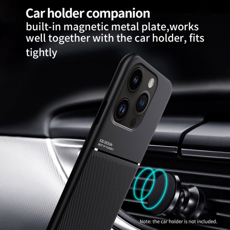 For iPhone 16 Pro Classic Tilt Strip Grain Magnetic Shockproof PC + TPU Phone Case(Blue) - iPhone 16 Pro Cases by buy2fix | Online Shopping UK | buy2fix