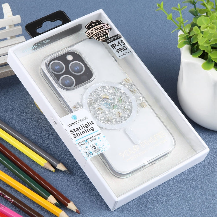 For iPhone 15 Pro Max DFANS DESIGN Magsafe Magnetic Starlight Shining Phone Case(Silver Foil Shell) by DFANS DESIGN