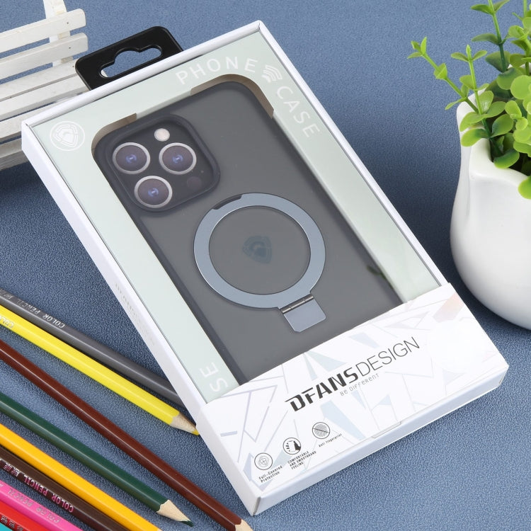For iPhone 15 Pro Max DFANS DESIGN Frosted Magsafe Magnetic Holder Phone Case(Black) by DFANS DESIGN