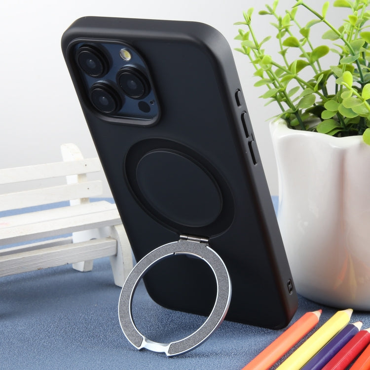 For iPhone 15 Pro DFANS DESIGN Frosted Magsafe Magnetic Holder Phone Case(Black) - iPhone 15 Pro Cases by DFANS DESIGN | Online Shopping UK | buy2fix