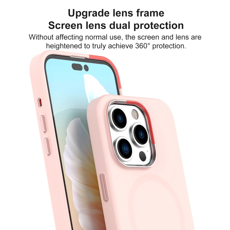 For iPhone 15 Pro Mutural Karen Series Liquid Silicone Magsafe Phone Case(Pink) by Mutural