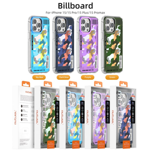 For iPhone 15 Pro Mutural Billboard Series Phone Case(Sky Blue) - iPhone 15 Pro Cases by Mutural | Online Shopping UK | buy2fix