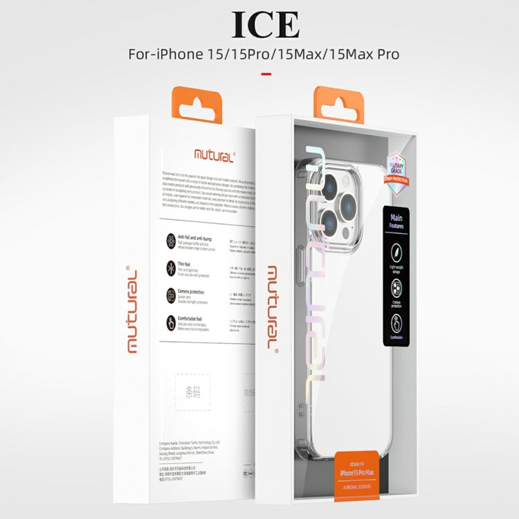 For iPhone 15 Pro Mutural Ice Series TPU Phone Case(Transparent) - iPhone 15 Pro Cases by Mutural | Online Shopping UK | buy2fix