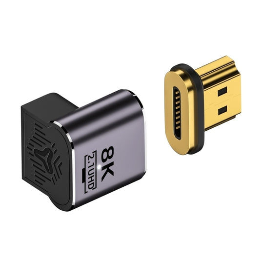 8K 60Hz HDTV to HDTV Magnetic Adapter, 3D Curved Female Vertical Reverse Side by buy2fix