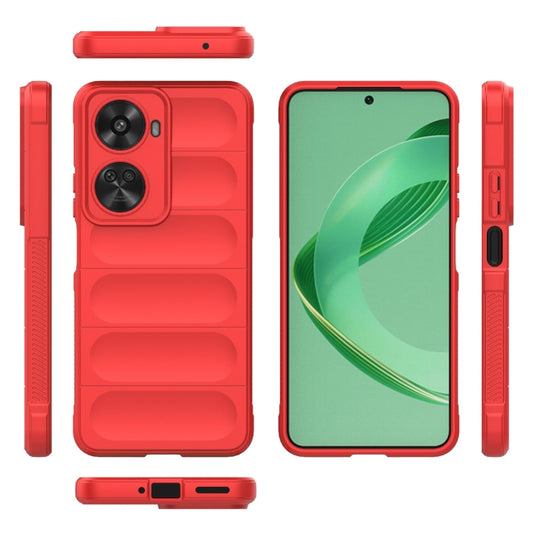 For Huawei nova 11 SE Magic Shield TPU + Flannel Phone Case(Red) by buy2fix
