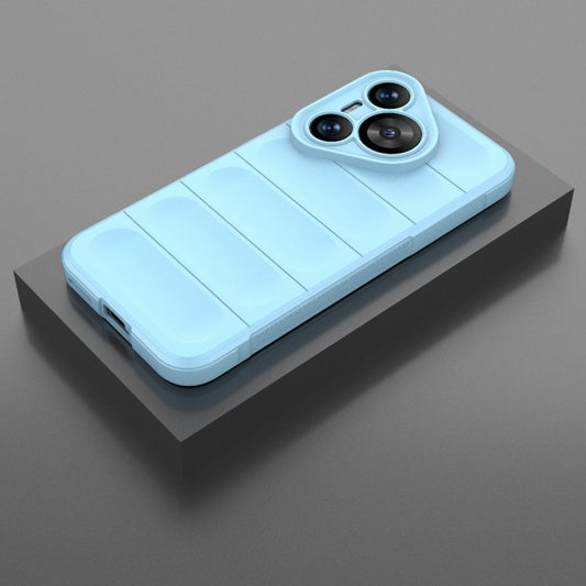 For Huawei Pura 70 Magic Shield TPU + Flannel Phone Case(Light Blue) by buy2fix