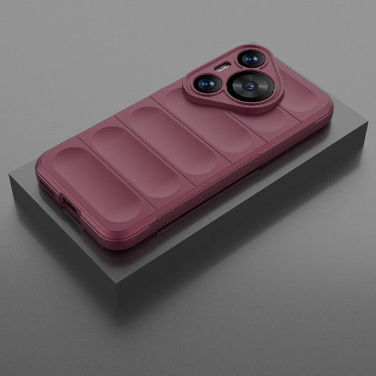 For Huawei Pura 70 Pro / 70 Pro+ Magic Shield TPU + Flannel Phone Case(Wine Red) by buy2fix