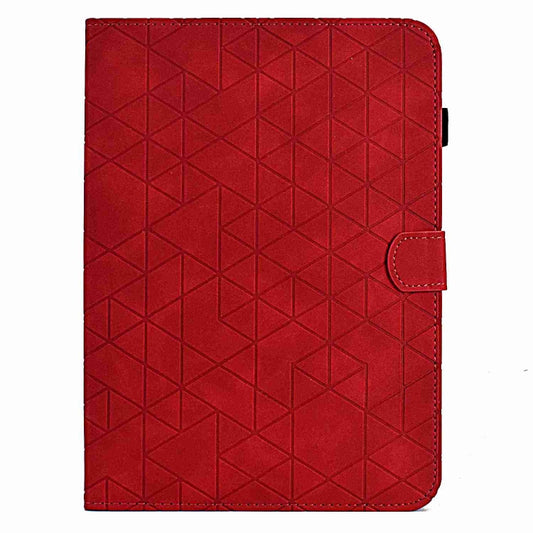 For Samsung Galaxy Tab A8 2022 SM-X200 Rhombus TPU Smart Leather Tablet Case(Red) by buy2fix