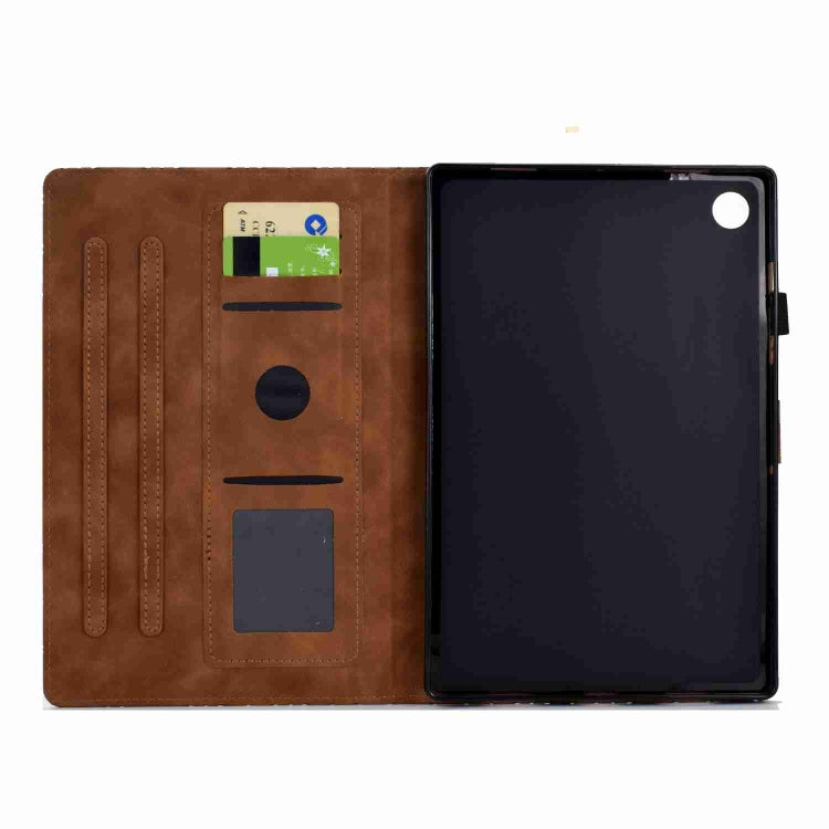 For Samsung Galaxy Tab A11 / A9 Rhombus TPU Smart Leather Tablet Case(Brown) by buy2fix