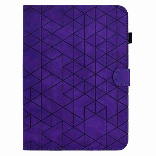 For Samsung Galaxy Tab S6 Lite P610 Rhombus TPU Smart Leather Tablet Case(Purple) by buy2fix