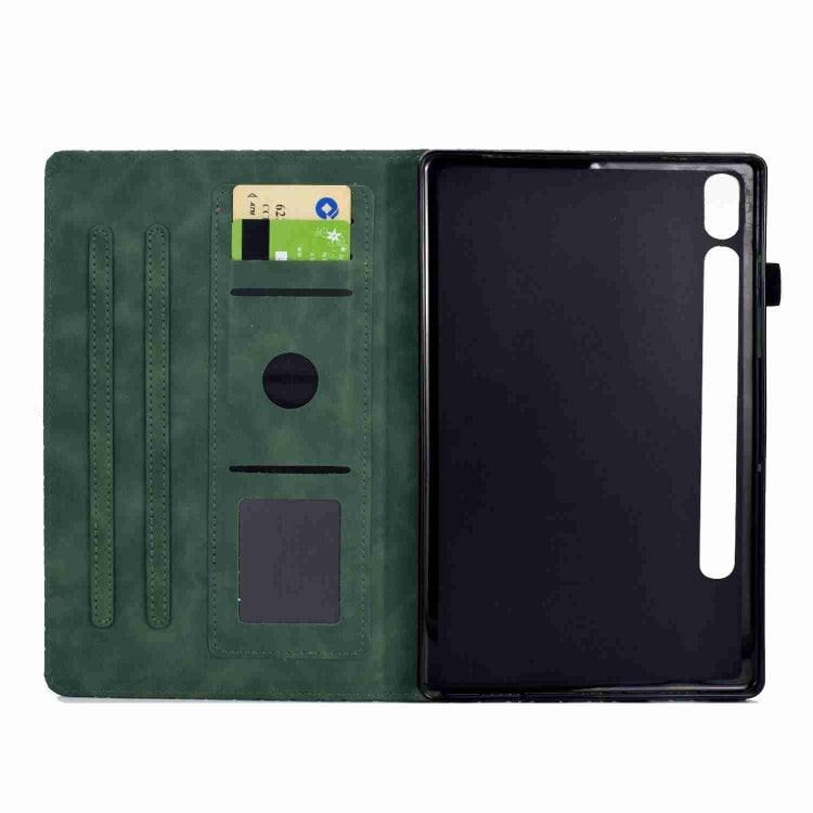 For Samsung Galaxy Tab S7 / S8 Rhombus TPU Smart Leather Tablet Case(Green) - Galaxy Tab S8 Cases by buy2fix | Online Shopping UK | buy2fix