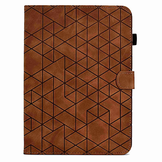 For Samsung Galaxy Tab S9 Rhombus TPU Smart Leather Tablet Case(Brown) by buy2fix