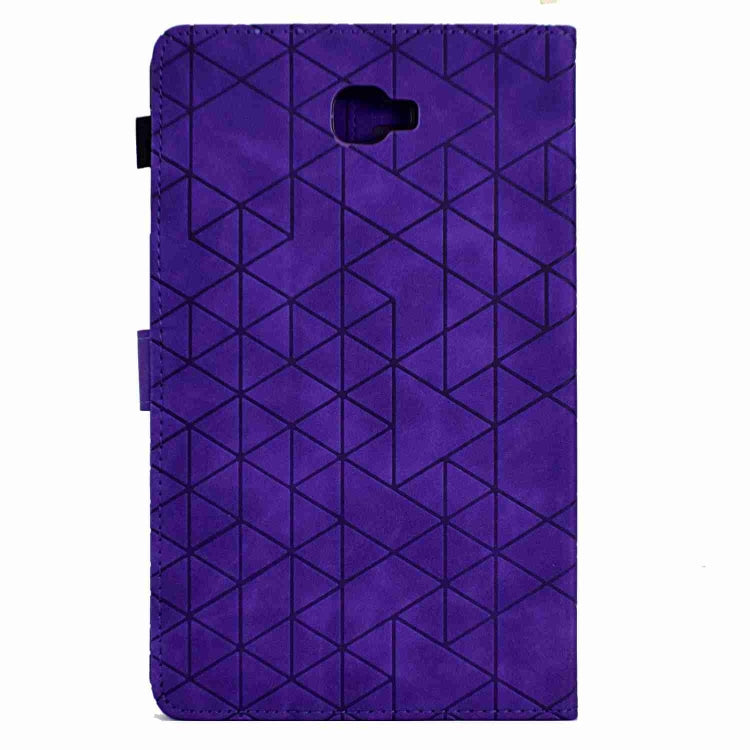 For Samsung Galaxy Tab A 10.1 T580 Rhombus TPU Smart Leather Tablet Case(Purple) - Tab A 10.1 by buy2fix | Online Shopping UK | buy2fix