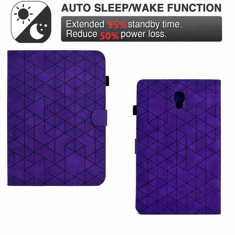 For Samsung Galaxy Tab A 10.5 T590 Rhombus TPU Smart Leather Tablet Case(Purple) - Tab A 10.5 by buy2fix | Online Shopping UK | buy2fix