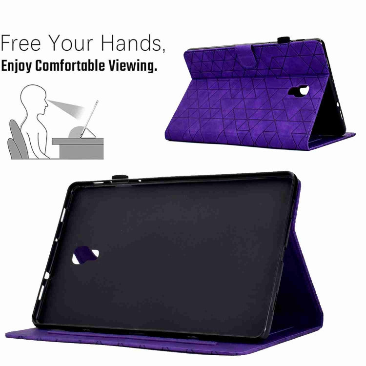 For Samsung Galaxy Tab A 10.5 T590 Rhombus TPU Smart Leather Tablet Case(Purple) - Tab A 10.5 by buy2fix | Online Shopping UK | buy2fix