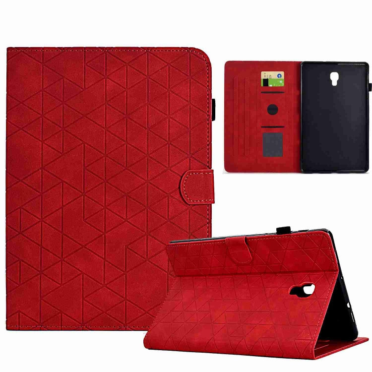 For Samsung Galaxy Tab A 10.5 T590 Rhombus TPU Smart Leather Tablet Case(Red) - Tab A 10.5 by buy2fix | Online Shopping UK | buy2fix