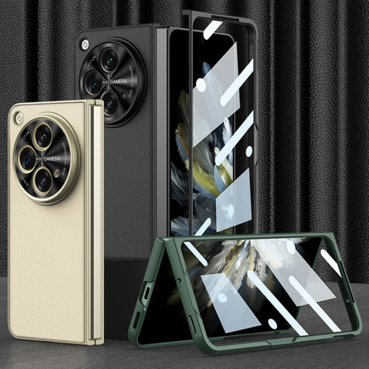 For OPPO Find N3 / OnePlus Open GKK Integrated Ultra-thin Plain Leather Phone Case(Gold) by GKK