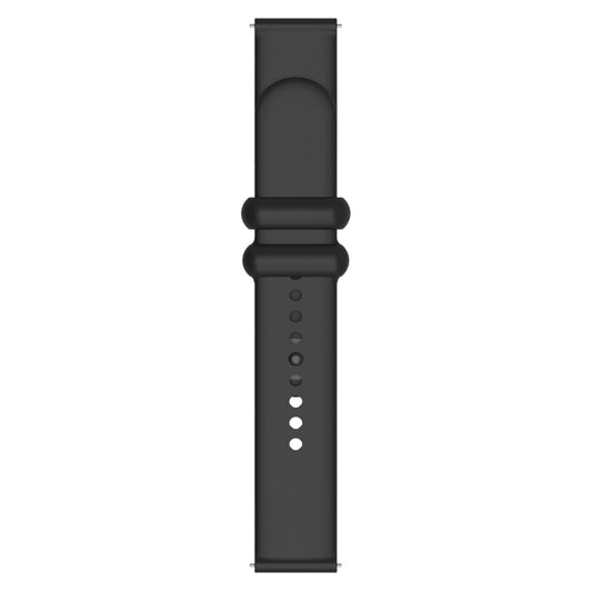 18mm Universal Solid Color Reverse Buckle Silicone Watch Band(Black) - 18mm Bands by buy2fix | Online Shopping UK | buy2fix
