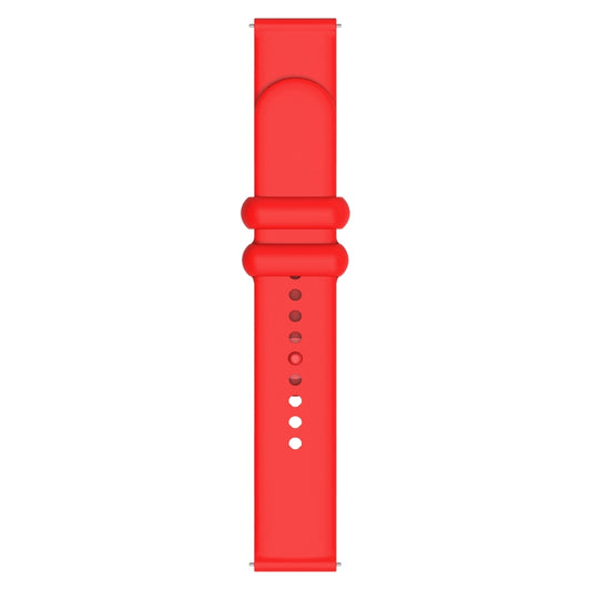 18mm Universal Solid Color Reverse Buckle Silicone Watch Band(Red) - 18mm Bands by buy2fix | Online Shopping UK | buy2fix