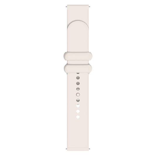 18mm Universal Solid Color Reverse Buckle Silicone Watch Band(Starlight Color) - 18mm Bands by buy2fix | Online Shopping UK | buy2fix