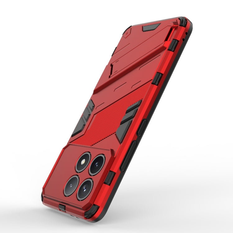For Xiaomi Redmi K70 5G Punk Armor 2 in 1 PC + TPU Phone Case with Holder(Red) - Xiaomi Cases by buy2fix | Online Shopping UK | buy2fix