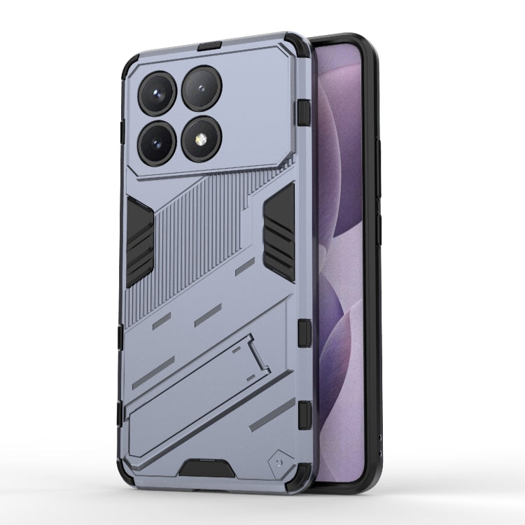 For Xiaomi Redmi K70 5G Punk Armor 2 in 1 PC + TPU Phone Case with Holder(Grey) - Xiaomi Cases by buy2fix | Online Shopping UK | buy2fix