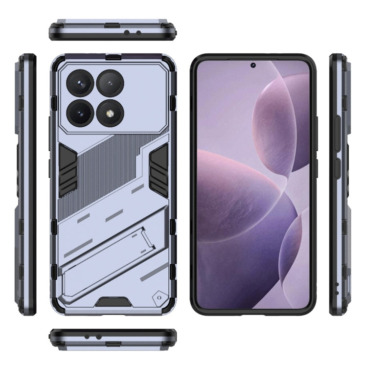 For Xiaomi Redmi K70 5G Punk Armor 2 in 1 PC + TPU Phone Case with Holder(Grey) - Xiaomi Cases by buy2fix | Online Shopping UK | buy2fix