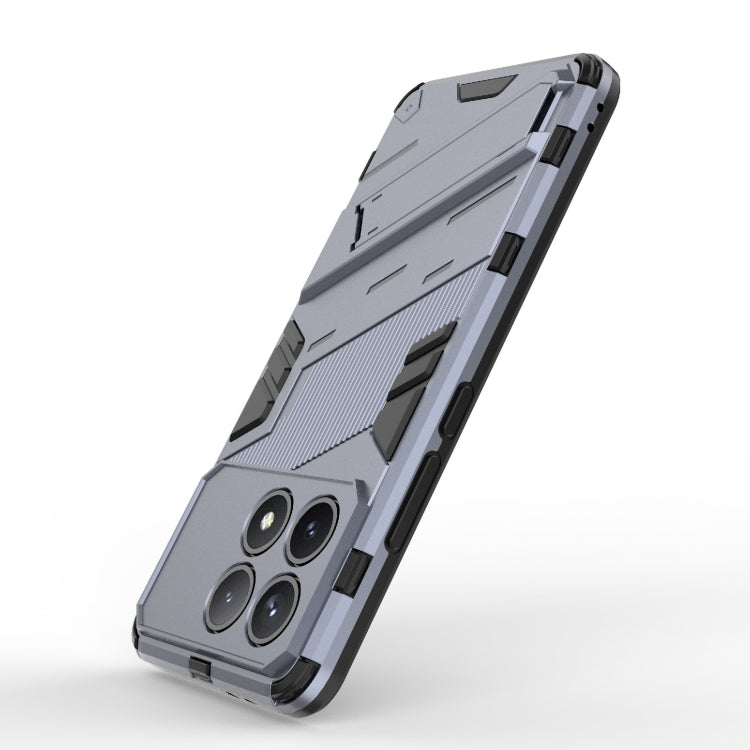 For Xiaomi Redmi K70 5G Punk Armor 2 in 1 PC + TPU Phone Case with Holder(Grey) - Xiaomi Cases by buy2fix | Online Shopping UK | buy2fix