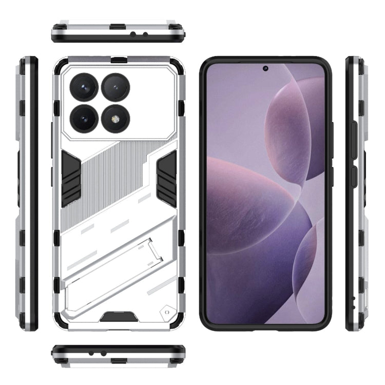 For Xiaomi Redmi K70 5G Punk Armor 2 in 1 PC + TPU Phone Case with Holder(White) - Xiaomi Cases by buy2fix | Online Shopping UK | buy2fix