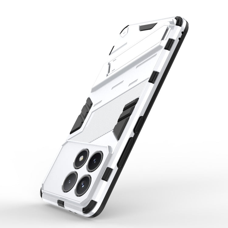 For Xiaomi Redmi K70 5G Punk Armor 2 in 1 PC + TPU Phone Case with Holder(White) - Xiaomi Cases by buy2fix | Online Shopping UK | buy2fix