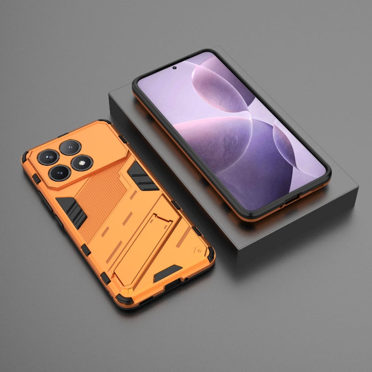 For Xiaomi Redmi K70 5G Punk Armor 2 in 1 PC + TPU Phone Case with Holder(Orange) - Xiaomi Cases by buy2fix | Online Shopping UK | buy2fix